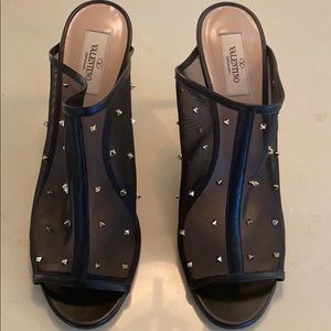 Valentino Rockstud Mesh Mule Sz 40/10